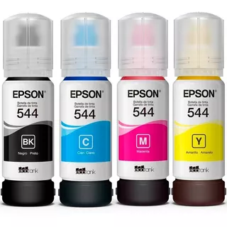 Kit 4 Tintas Epson T544 Ecotank Tinta Continua L1110 L3110 L3150 L5190