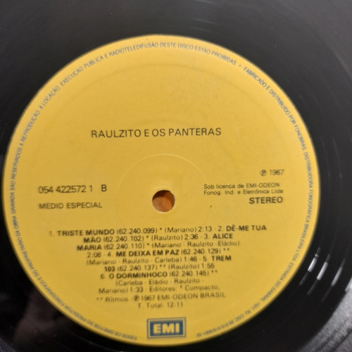 Imagem 5 de 6 de Disco Vinil Raul Seixas Rauzito E Os Panteras