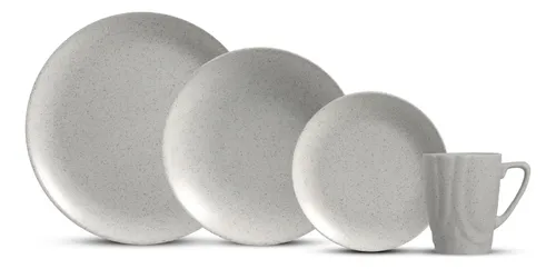 Aparelho De Jantar 16 Peças - Concrete Alleanza Branco Lisa