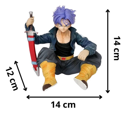 Figura De Acción Y Colección Trunks Sentado Dragon Ball Z