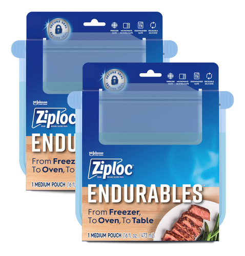 Ziploc Endurables - Bolsa Mediana De 2 Tazas, Bolsas De Sili