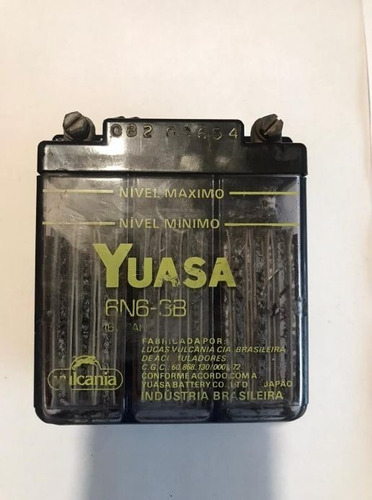 Bateria Yuasa 6n6-3b Original Cg Ml 125 Até 82 Com Avaria