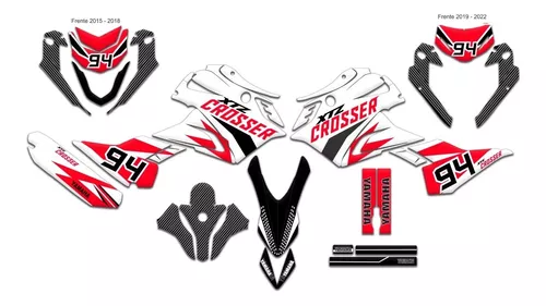 Kit Adesivos Faixa Moto Yamaha Xtz Crosser 150 2022 Emblema