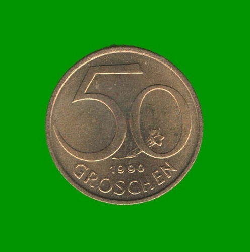 Moneda De Austria 50 Groschen, Año 1990, Estado Usada.-