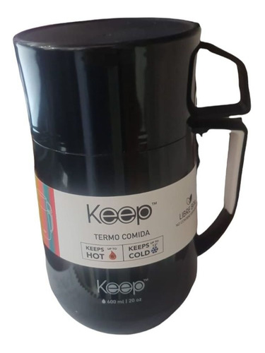 Termo Comida Keep Negro 600 Ml