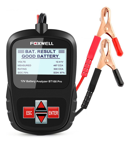 Comprobador De Baterías Foxwell Bt100 Pro 12 V 100-1100 Cca