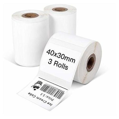 Phomemo 3 Rollos De Papel Termico M110 / M200 De 40 X 30 Mm