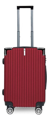 Maleta Rígida 4 Ruedas Viaje Vacaciones Grande Con Candado Color Rojo 267