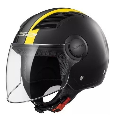 Casco Moto Ls2 562 Airflow Metropolis Negro Amarillo Agrobik