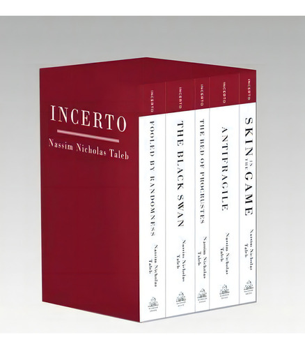 Incerto : Fooled By Randomness, The Black Swan, The Bed Of Procrustes, Antifragile, Skin In The Game, De Nassim Nicholas Taleb. Editorial Random House Usa Inc, Tapa Blanda En Inglés