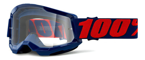 Óculos 100% Strata 2 Lente Transparente Trilha Motocross Cor Da Armação Masego Tamanho Único