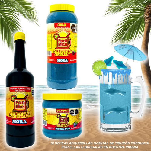 Fruti Mich Kit Escarchar Micheladas Polvo + Salsa + Jarabe