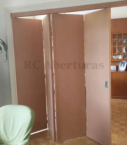 Puerta Plegable A Medida En Madera - Ej. 2 Hojas Ciegas - U$S 348  Folding  doors interior, Custom interior doors, Door design interior