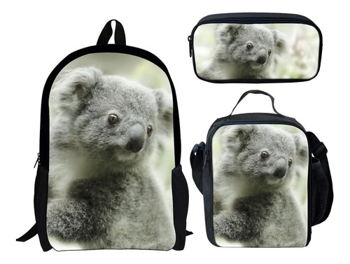 Set De Mochilas Personalizadas Con Estampado De Koala, Bo...