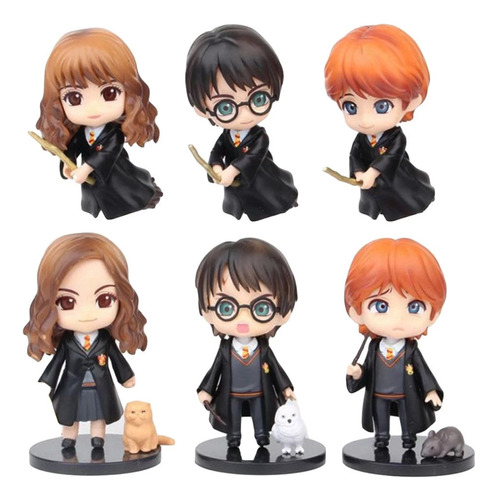 Figura De Acción De Harry Potter+, Modelo Doll+, 6 Unidades