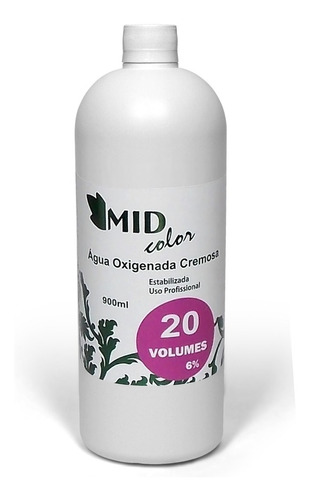 Agua Oxigenada Mid Color 20 Vol Midori Profissiona -  900 Gr