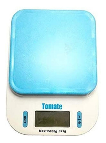 Balança de cozinha digital Tomate SF-440 pesa até 15kg azul