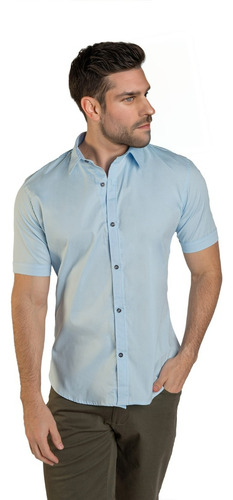 Camisa Manga Corta Para Hombre Stretch Tallas Extra Grandes