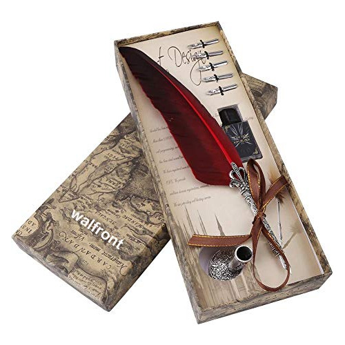 Juego De Pluma De Ave Nibs Y Botella De Tinta (no Inclu...