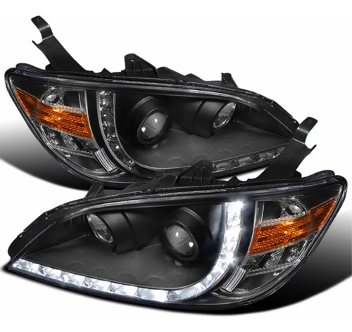 Faros Honda Civic 2004 2005 Lupa Led Par N