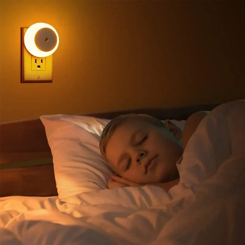 Lâmpada De Parede Led Night Light Plug Com Sensor De Luz Par