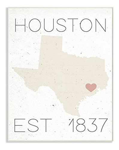 Placa De Pared Houston Est 1837, Fabricada En Ee. Uu.