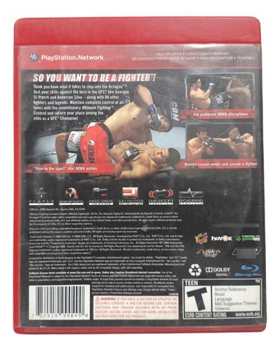 Ufc Undisputed 2009 Ps3 Mídia Física (Recondicionado)