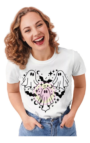 Playera  Halloween Fantasmitas Cute, Ghost M88