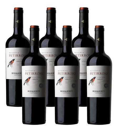 6 Reserva Merlot - Petirrojo (despacho Gratis Santiago)