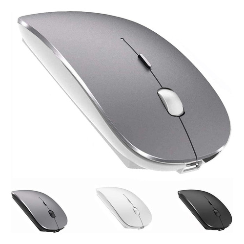 Mouse Inalámbrico Zeru Bluetooth, Gris + Blanco