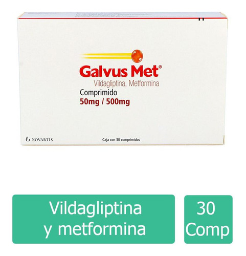 Galvus Met 50 Mg /500 Mg Caja Con 30 Comprimidos