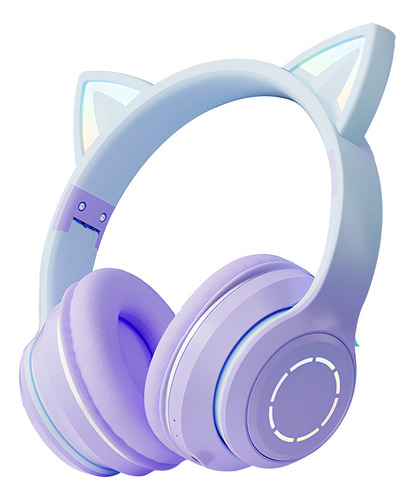 Audífonos Inalámbricos De Orejas De Gato Bluetooth Led