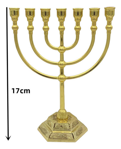 ... Candelabro De Mesa Dorado Grande De Siete Brazos