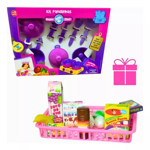 Kit Jogo De Cozinha Infantil Completo Para Comidinha Le Chef