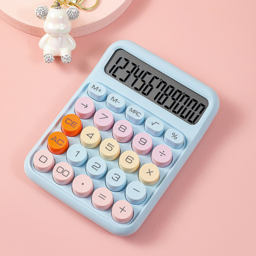 Calculadora Colorida De Mesa Simples 12 Digitos Pequena