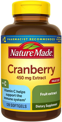 Nature Made Cranberry Vitamina C Antioxidante  Salud 120 Cap Sabor N/a