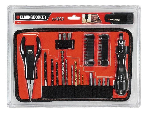 Set 40 Accesorios Mechas Puntas Destornillador Black Decker