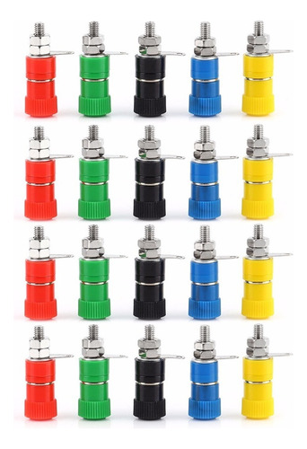 20pcs Enlace Poste 5colors Hembra Enchufe Jack Para Banana 4