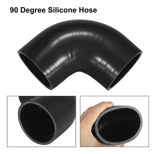 Manguera De Silicon Codo 90 Grados Intercooler 76mm Negro