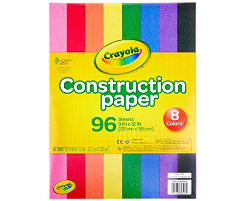 Papel De Construcción Crayola, Útiles Escolares, 96 Unidades