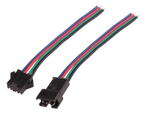 Cable Conector Jst Macho Hembra 4 Pines Para Tira De Led