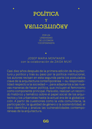 Política Y Arquitectura - Josep Maria Montaner