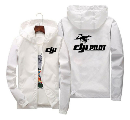 Cortavientos Dji Drone Pilot Casual Thwindbreaker Con Capuch