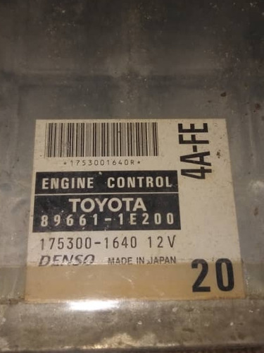 Computadora De Toyota Corolla 1.6 Año 99 Sapito