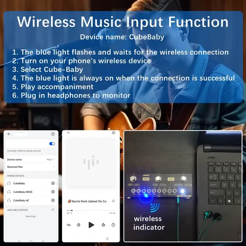Pedal De Guitarra Multiefectos Con Batería Incorporada