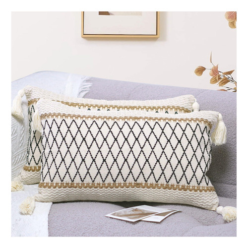 Virexen Boho Lumbar Lumbar Tose Covers 12x20 Set De 2 Cubier