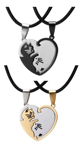 Collar Yin Yang Gatitos Par De Collares + Cajita De Regalo!