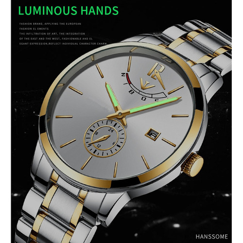 Reloj De Cuarzo Ultradelgado Nibosi Calendar Luminous