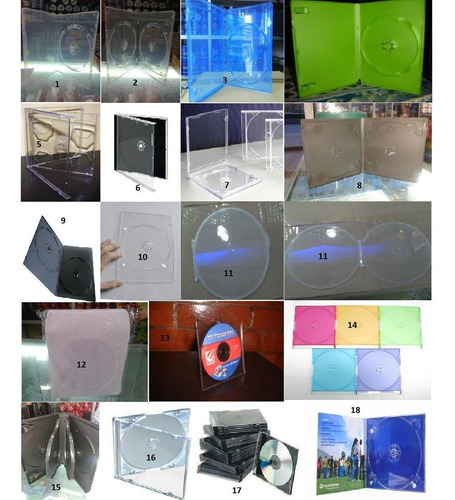 Caja Estuches Grueso 14mm Para Dvd, Transparente Por 10 Unds