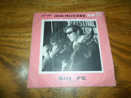 Jose Feliciano - Sin Fe / Usted - Simple Vinilo